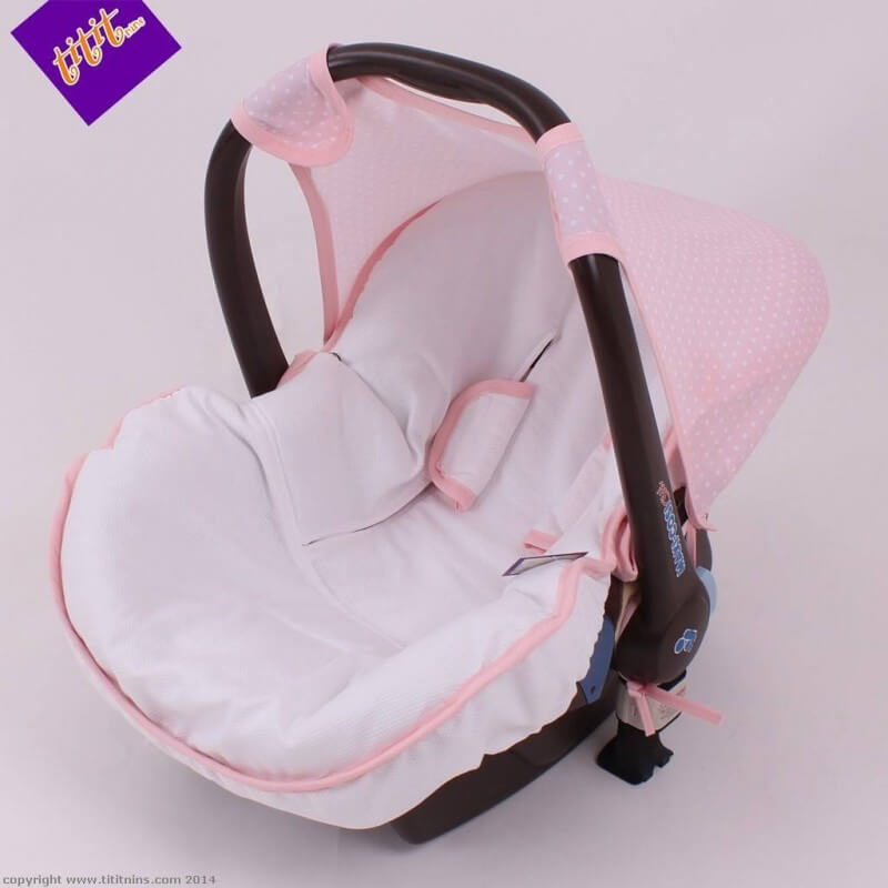 Conjunto Funda Grupo 0 Universal PIQUE BLCO.Kuku Rosa/Rosa