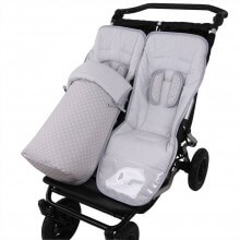 Conjunto 2ud Sacos Silla Mountain Buggy Duet ESTRELLA BLC.Mil Gris/Gris tititnins.