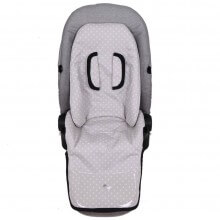 Funda Colchoneta Silla Cybex Priam Lux ESTRELLA BLANCO.3D_Negro