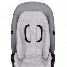 Funda Colchoneta Silla Cybex Priam Lux ESTRELLA BLANCO.3D_Negro
