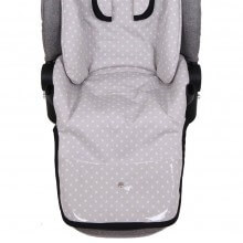 Funda Colchoneta Silla Cybex Priam Lux ESTRELLA BLANCO.3D_Negro
