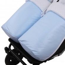 Conjunto 2ud. Sacos Silla Mountain Buggy Duet POLIPIEL CELESTE.Estrella Az