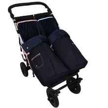 Conjunto 2ud. Sacos Silla Mountain Buggy Duet VAQUERO. Velour Marino_Rojo
