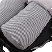 Conjunto 2ud. Saco Silla Mountain Buggy Duet PATA DE GALLO.Velour Gris/Negro