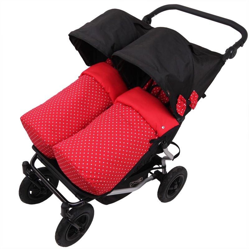 Conjunto 2ud. Saco Silla Mountain Buggy Duet PATA DE GALLO.Velour Gris/Negro