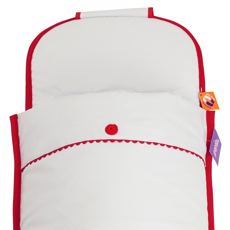 Saco Capazo Verano PIQUE BLC.Pique Blc/Rojo TititNins