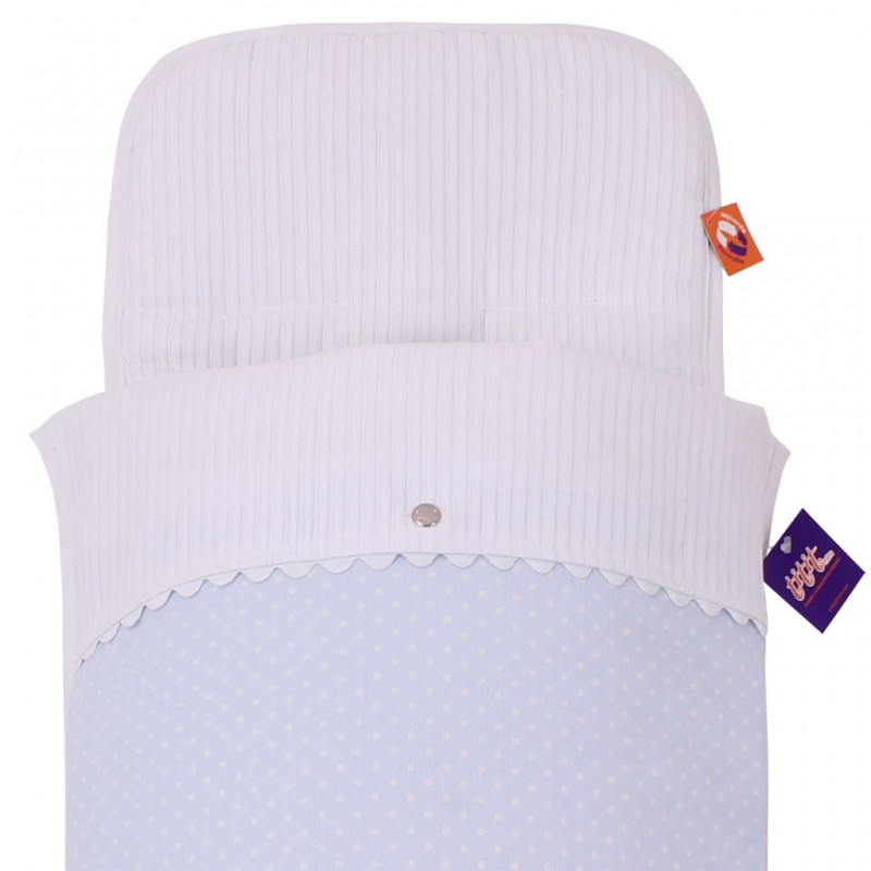 Saco Capazo Verano KUKU CELESTE.Pique Pana/Blanco TititNins