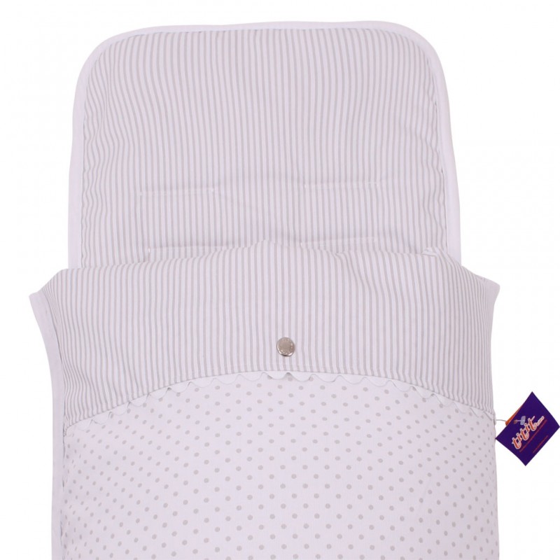Saco Capazo Verano KUKU BLCO GR.Mil Gris/Blanco TititNins