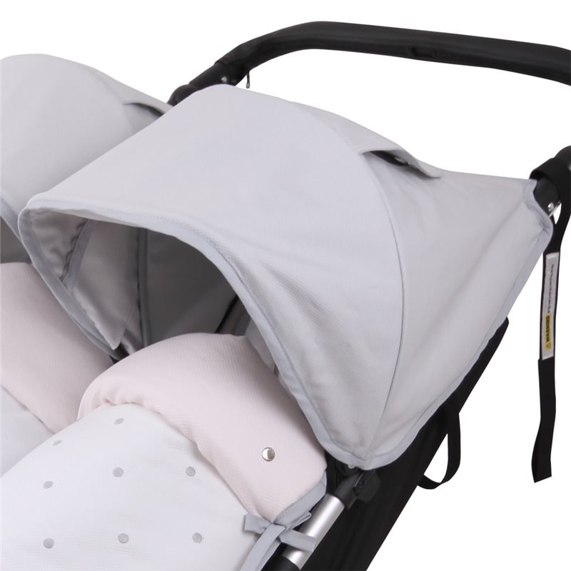 Pack 2ud.Capota Mountain Buggy Duet 3.0 PIQUE GRIS.Gris