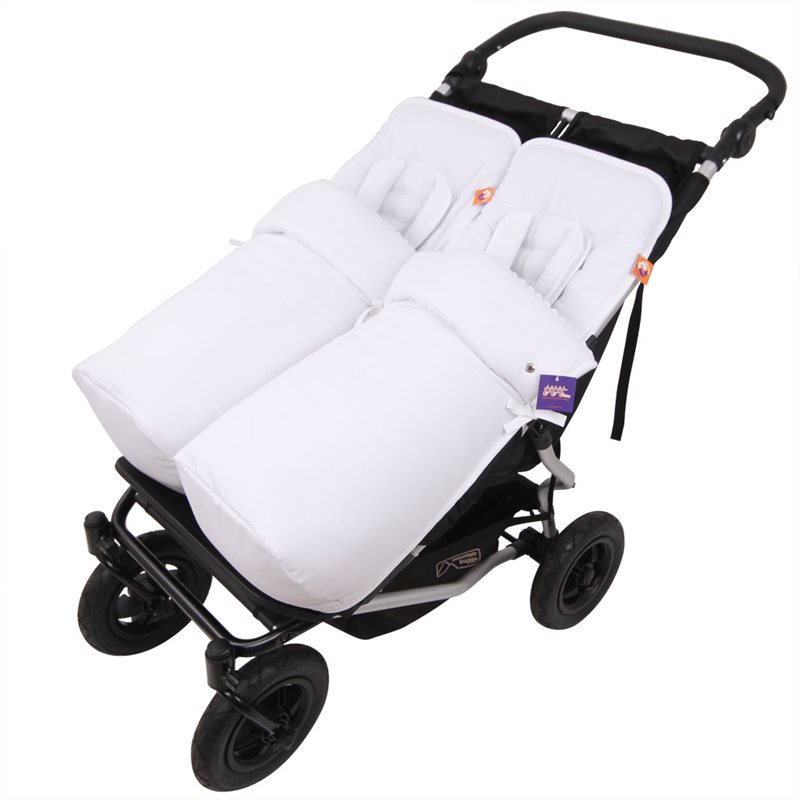 Conjunto 2ud Sacos Silla Baby Monster Easy Twin PIQUE BLANCO.Pique Blanco