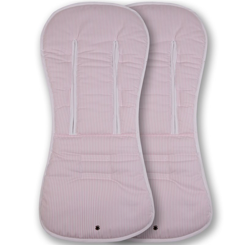 Pack 2ud. Colchonetas para Bugaboo Donkey 5 MIL ROSA - Acolchado Transpirable- (100% Algodón)