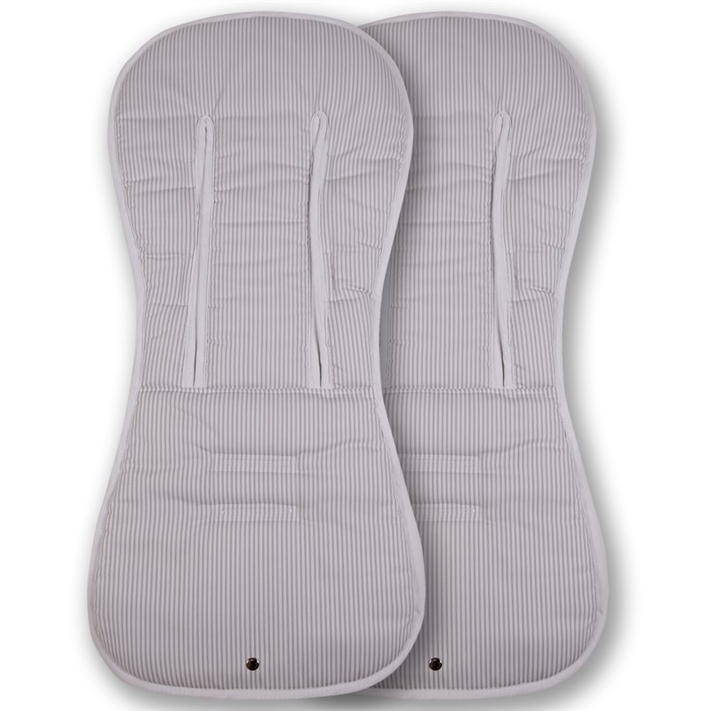 Pack 2ud. Colchonetas para Bugaboo Donkey 5 MIL GRIS - Acolchado Transpirable- (100% Algodón)
