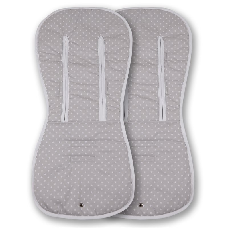 Pack 2ud. Colchonetas para Bugaboo Donkey 5 ESTRELLA BLANCO - Acolchado Transpirable- (100% Algodón)