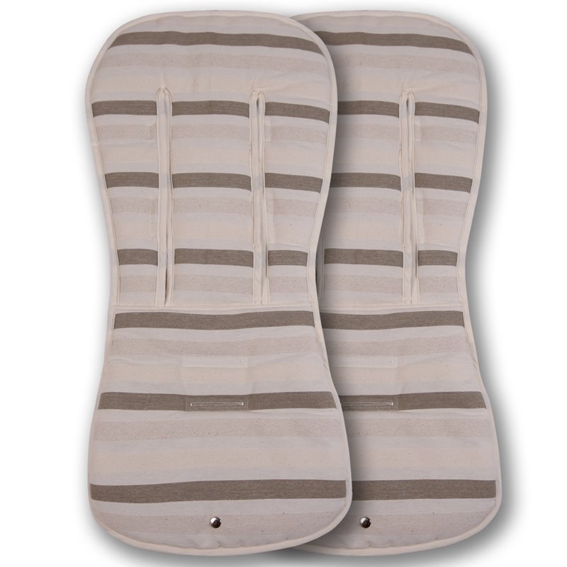 Pack 2ud. Colchonetas para Bugaboo Donkey 5 MIL GRIS - Acolchado Transpirable- (100% Algodón)