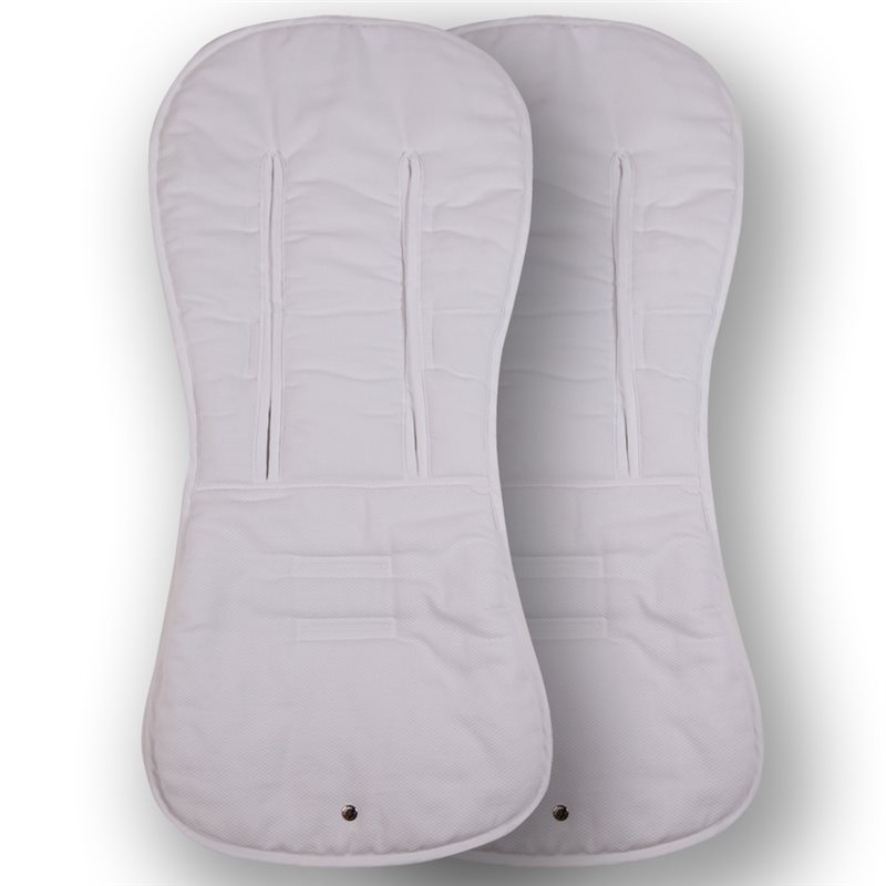 Pack 2ud. Colchonetas para Bugaboo Donkey 5 PIQUE BLANCO - Acolchado Transpirable- (100% Algodón)