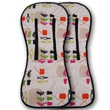 Pack 2ud. Colchonetas para Bugaboo Donkey 5 JARDIN - Acolchado Transpirable- (100% Algodón)