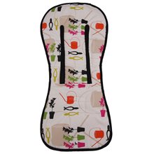 Pack 2ud. Colchonetas para Bugaboo Donkey 5 JARDIN - Acolchado Transpirable- (100% Algodón)