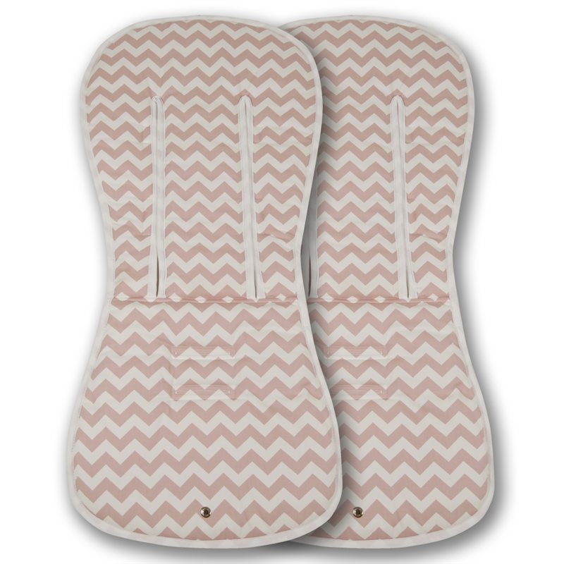 Pack 2ud. Colchonetas para Bugaboo Donkey 5 INDI ROSA- Acolchado Transpirable- (100% Algodón)