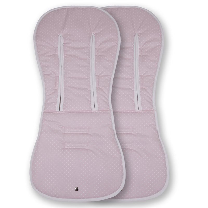Pack 2ud. Colchonetas para Bugaboo Donkey 5 KUKU ROSA - Acolchado Transpirable- (100% Algodón)