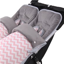 Conjunto 2ud Sacos Silla Baby Monster Easy Twin INDI RS.Polar Gris