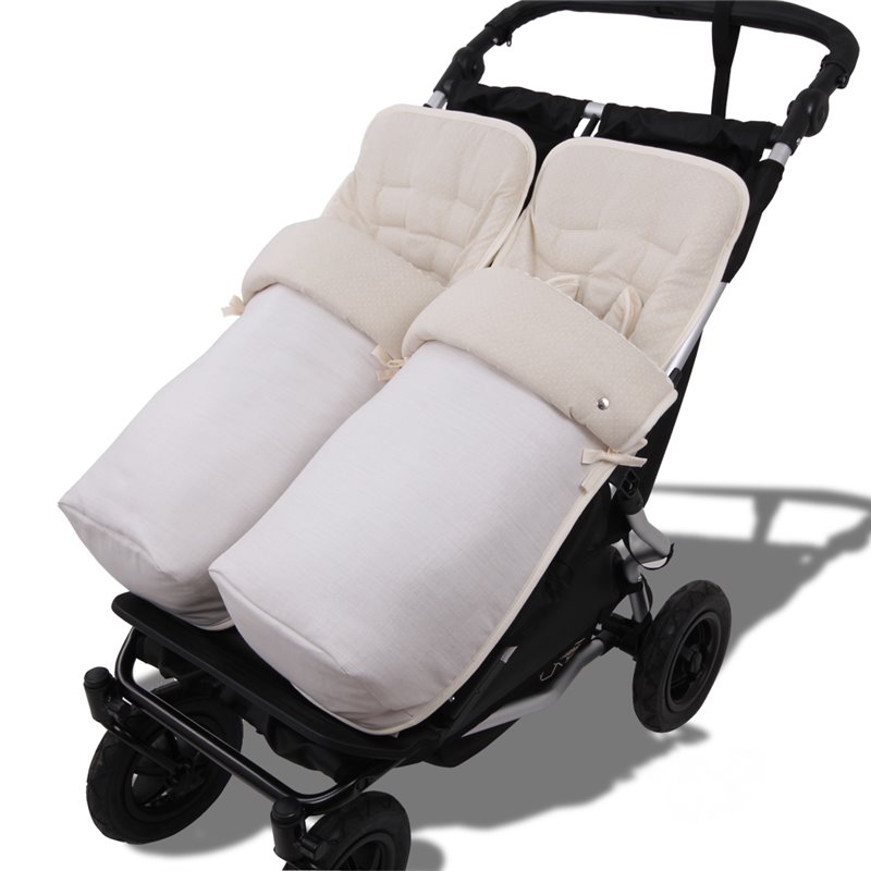 Conjunto 2ud Sacos Silla Baby Monster Easy Twin ESTRELLA BLC.Mil Gris/Blanco