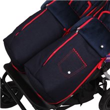 Conjunto 2ud Sacos Silla Baby Monster Easy Twin VAQUERO.Polar Azul Marino