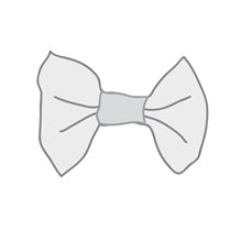 Pack 2ud. Broches Lazos PIQUE BLANCO