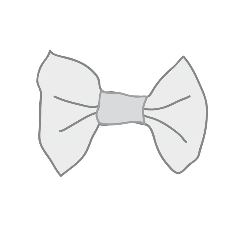 Pack 2ud. Broches Lazos PIQUE BLANCO