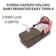 Funda Capazo Baby Monster Easy Twin PIQUE sin funda de colchón.