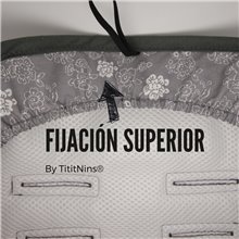 Colchoneta Silla Inglesina Maior - Transpirable CEBRA NA.Mandarin