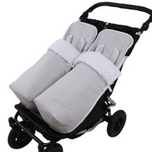 Conjunto 2ud Sacos Silla Niu VentTwin PIQUE GRIS.Pique Blanco