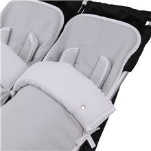 Conjunto 2ud Sacos Silla Niu VentTwin PIQUE GRIS.Pique Blanco
