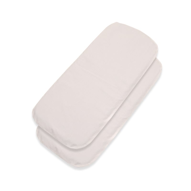 Pack 2ud.Funda Colchón Sabana Bajera Capazo Bugaboo Fox 5 ALGODÓN BLANCO