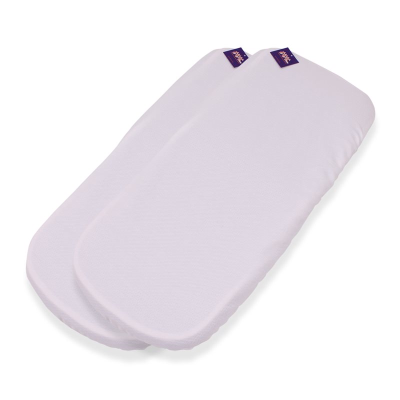 Pack 2ud.Funda Colchón Sabana Bajera Capazo Cybex Melio PIQUE BLANCO