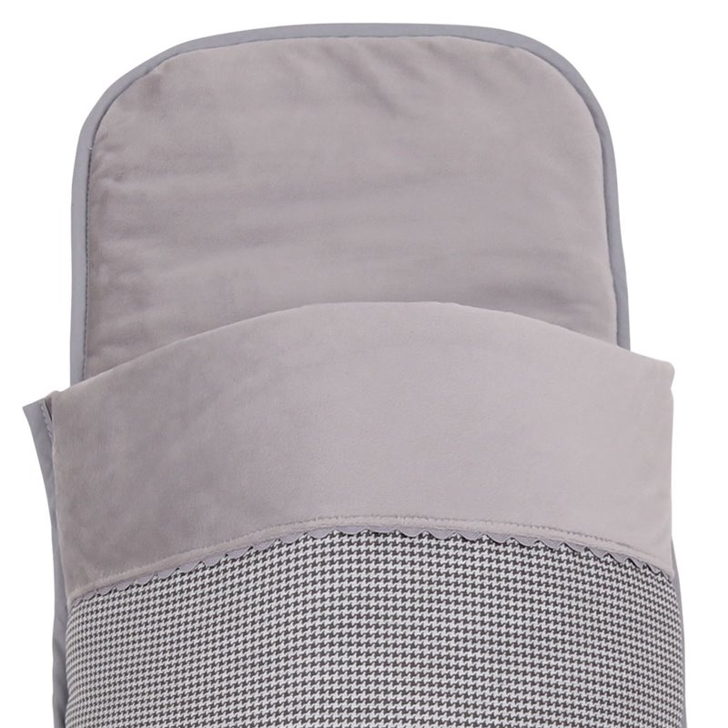 Saco Capazo Invierno PATA DE GALLO. Velour Gris/Gris