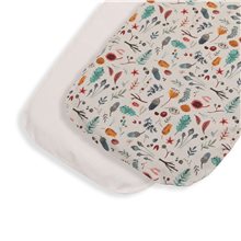 Pack 2ud.Funda Colchón Sabana Bajera Capazo Nuna Triv Lx OTOÑO Y ALGODÓN CRUDO
