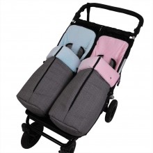 Conjunto 2ud. Sacos Silla Mountain Buggy Duet SPIGA. Sarga Az/Sarga Rs