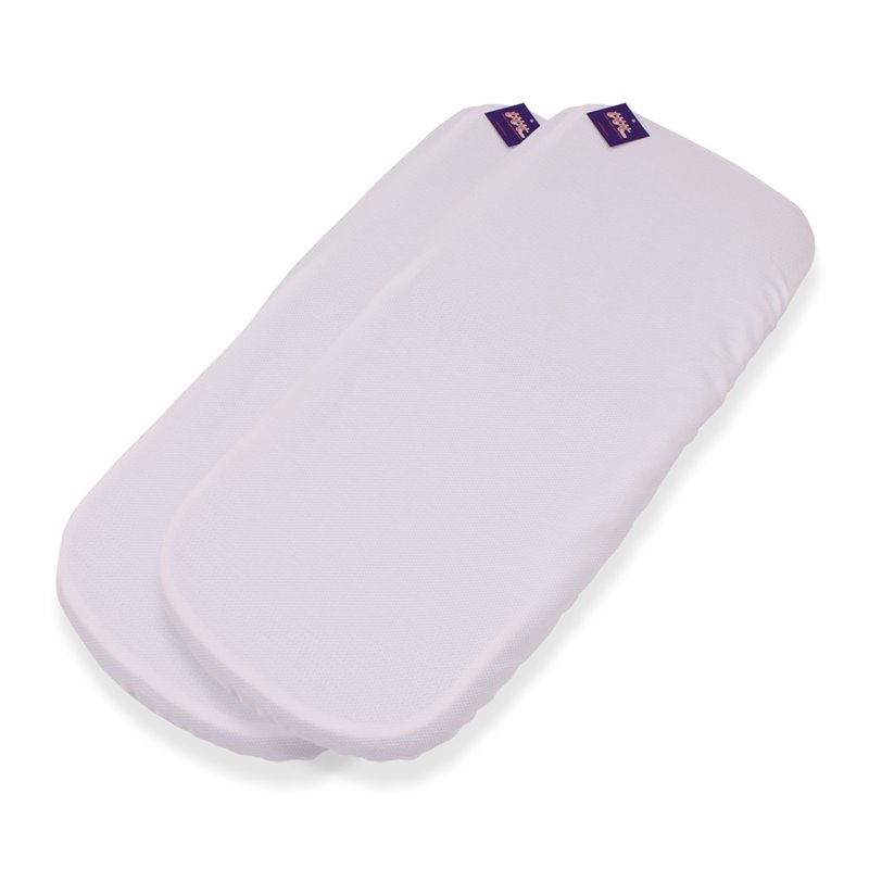Pack 2ud.Funda Colchón Sabana Bajera Capazo Inglesina Aptica / Electa  PIQUE BLANCO