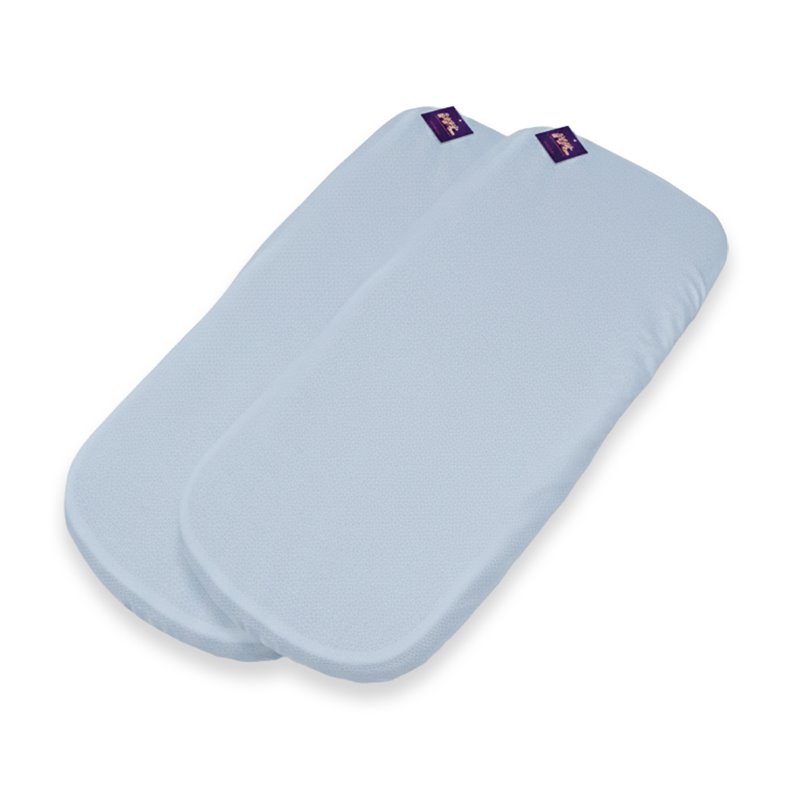 Pack 2ud.Funda Colchón Sabana Bajera Capazo Inglesina Aptica / Electa  PIQUE CELESTE