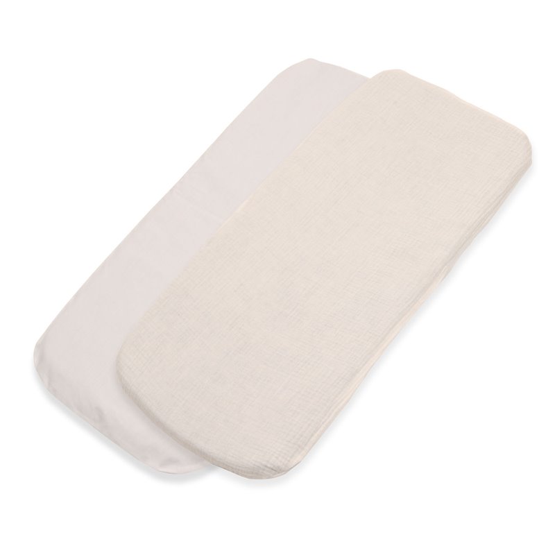 Pack 2ud.Funda Colchón Sabana Bajera Capazo Bugaboo Dragonfly BAMBULA CR + ALGODÓN BLCO