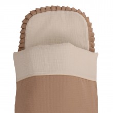 Saco Capazo para Baby Monster NATALY AR. Bambula Cr. Base plisado en Nataly